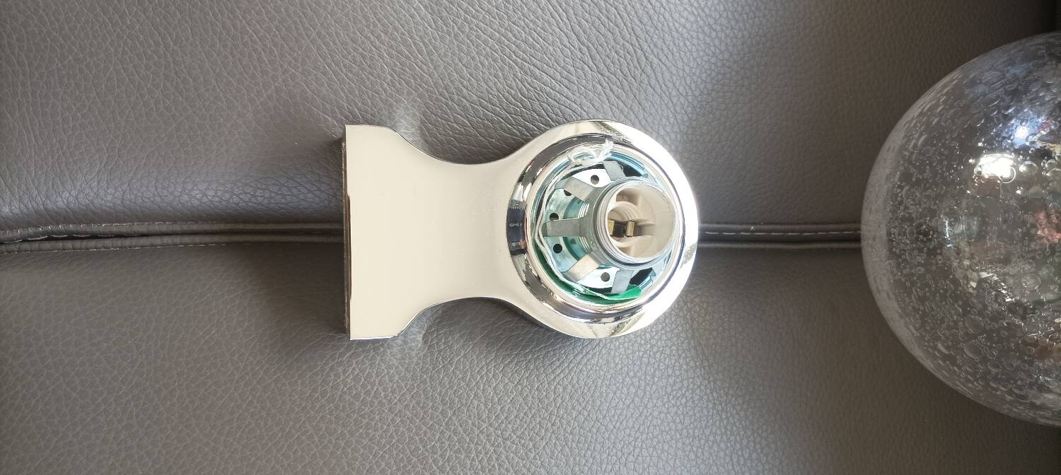 Crystal globe wall lights