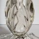 Art-Deco high foot vase in molded crystal early twentieth century