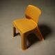Sculptural Monobloc Chair in Yellow ABS Plastic 1970s