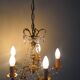 Bronze chandelier with crystal pendants – 5 lights