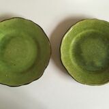 Set  of plates of glazed Earth Biot to gadroons