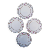 4 assiettes Théodore Haviland porcelaine Limoges