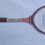 2 vintage Adidas and Dunlop 70' wooden tennis rackets