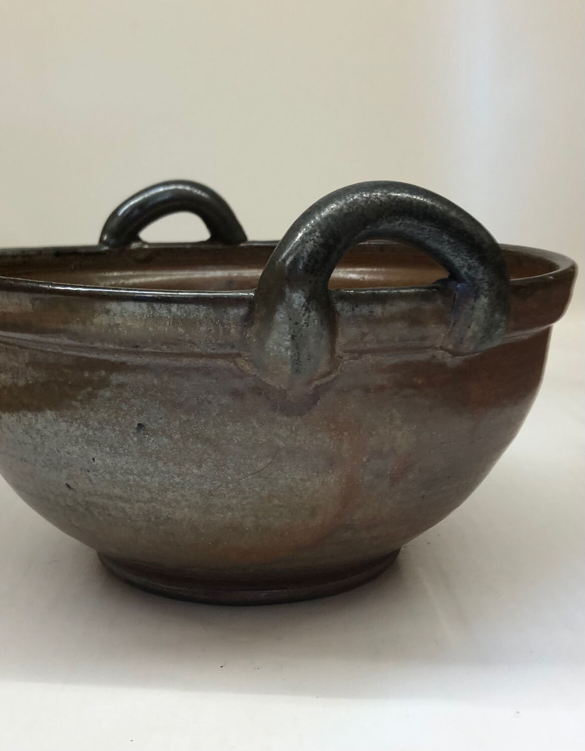 Belgian stoneware dish signed