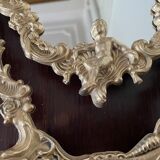 Psyche mirror in gilded bronze 34 X 31cm