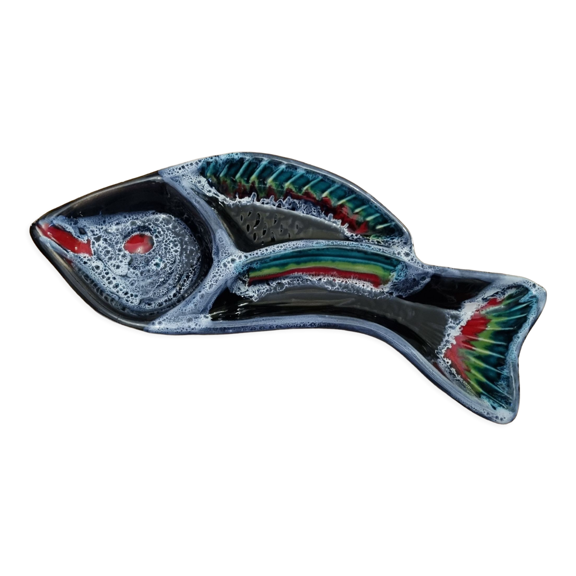 Vintage Vallauris compartment dish