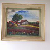 Old country landscape painting