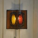 Applique murale Accolay en cuivre et résine 1950’s