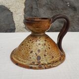 XL raw stoneware candle holder