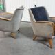 Bi color armchair of the 59/60