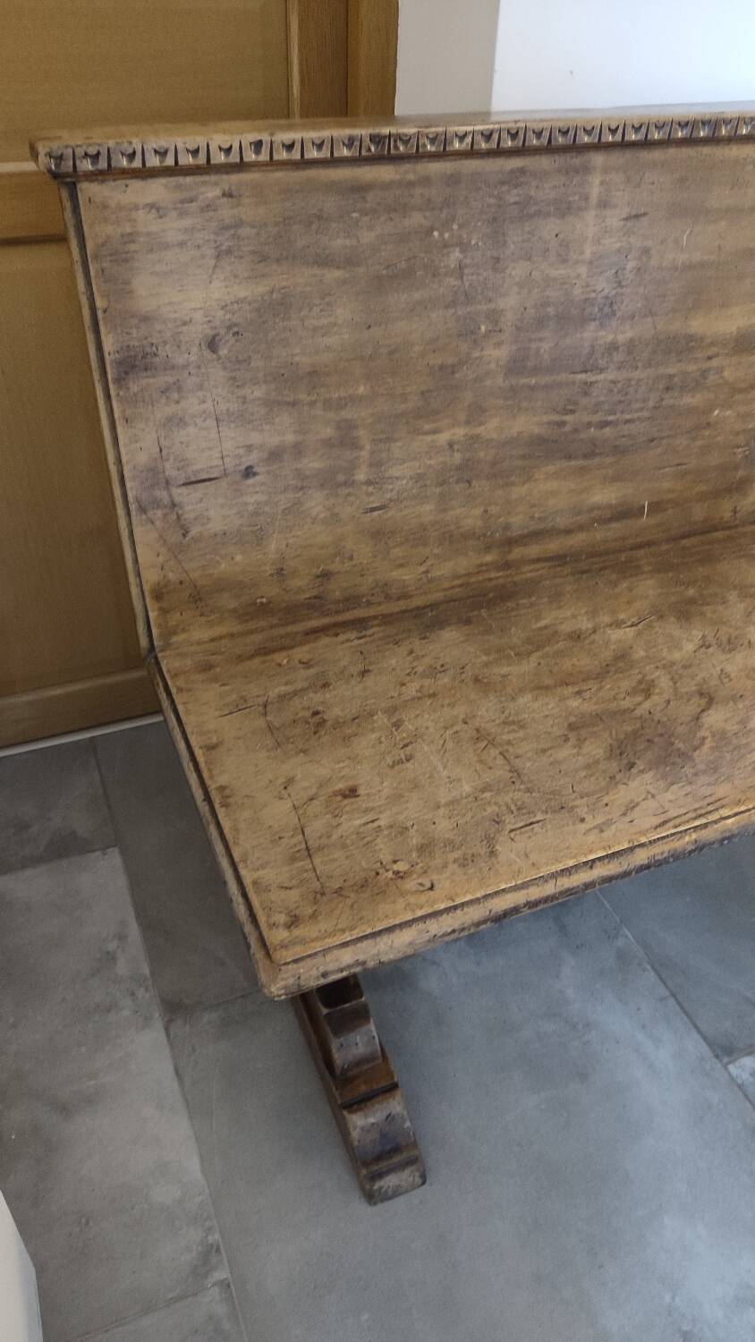 Antique solid wood bench