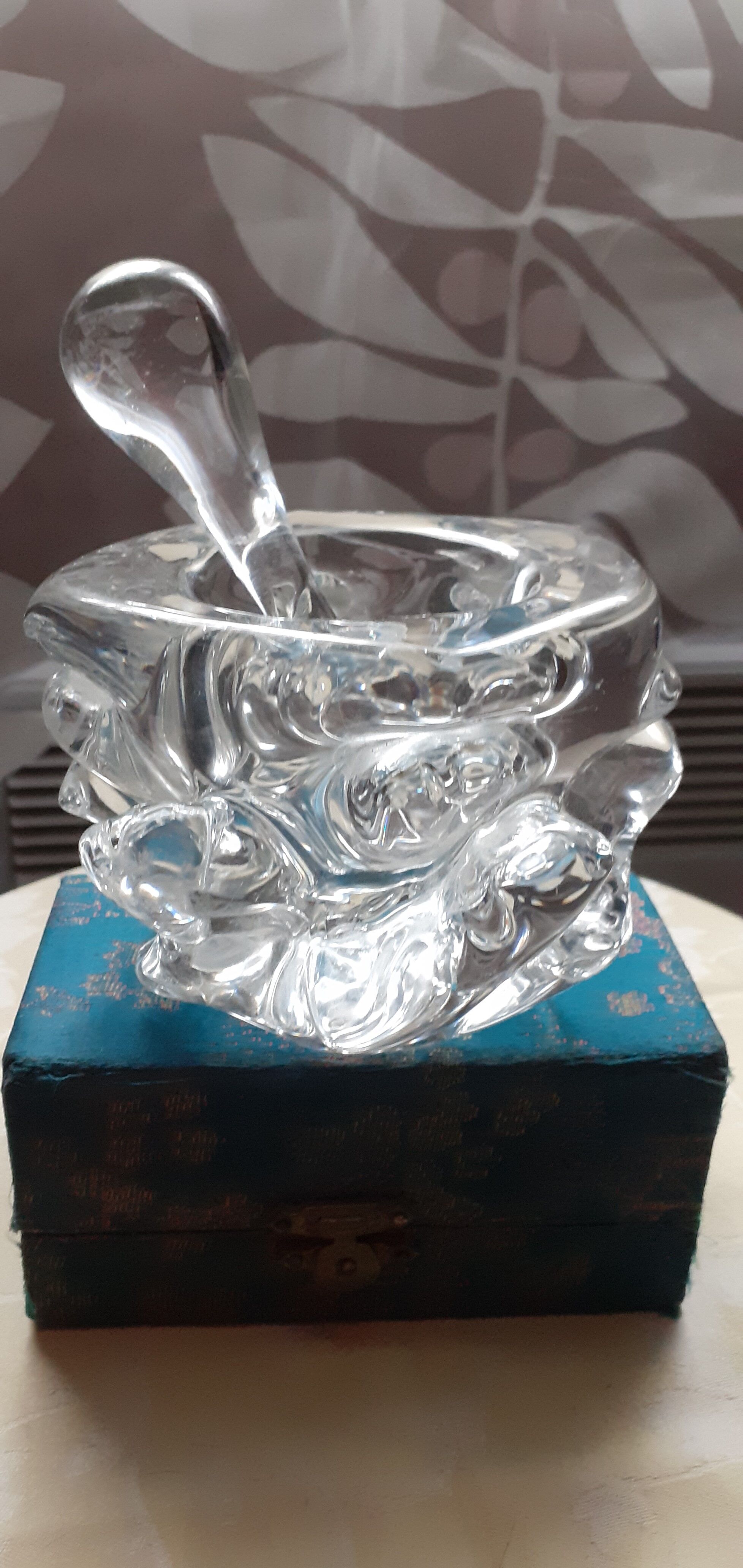 Cendrier en cristal et son pilon