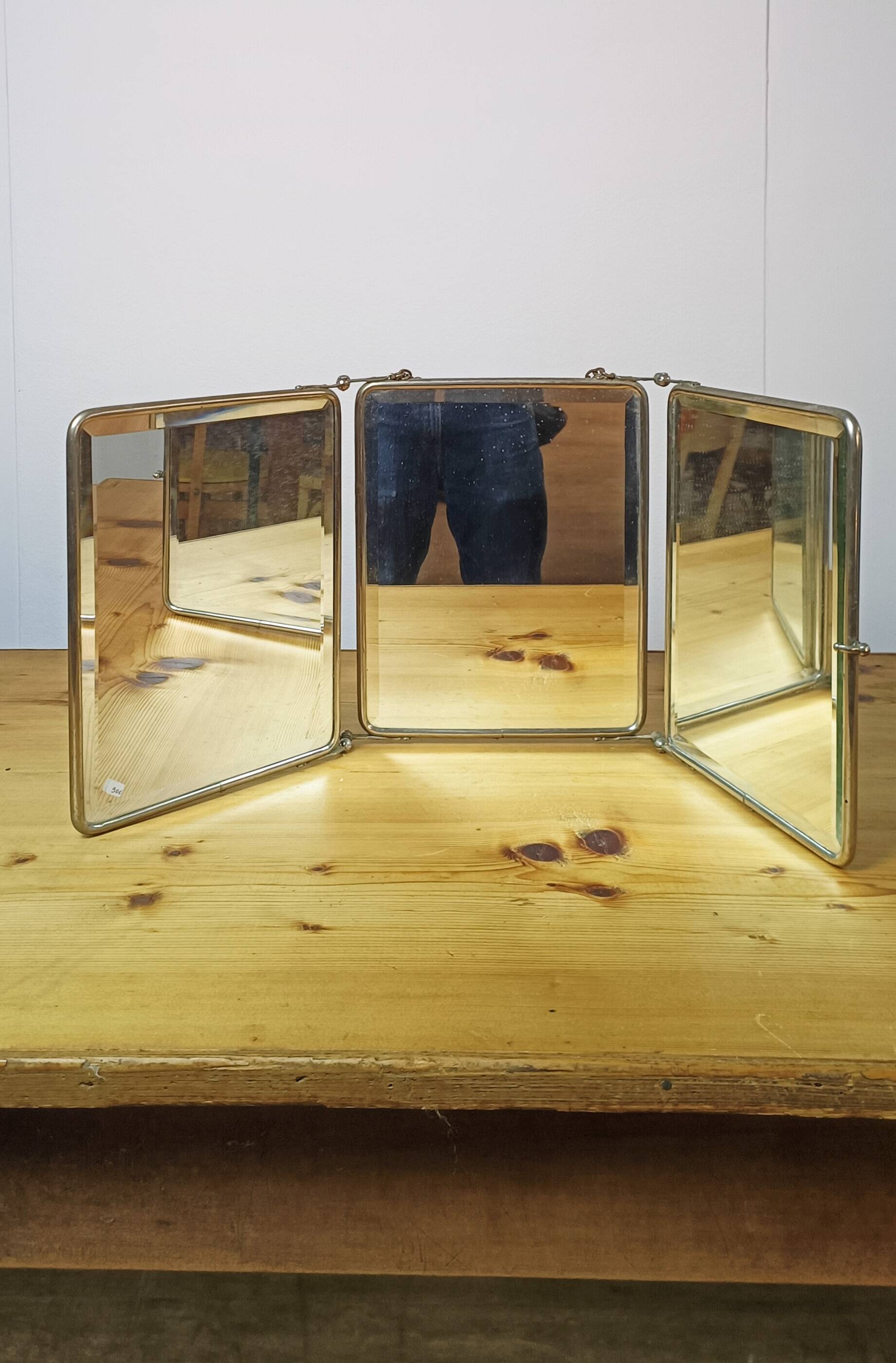 Large triptych mirror