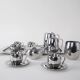 Coffee and tea set, Italian design, 1980s, made in Italy