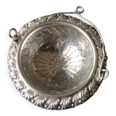 Tea pass or tea strainer, minerva punched solid silver - end of XIXth century