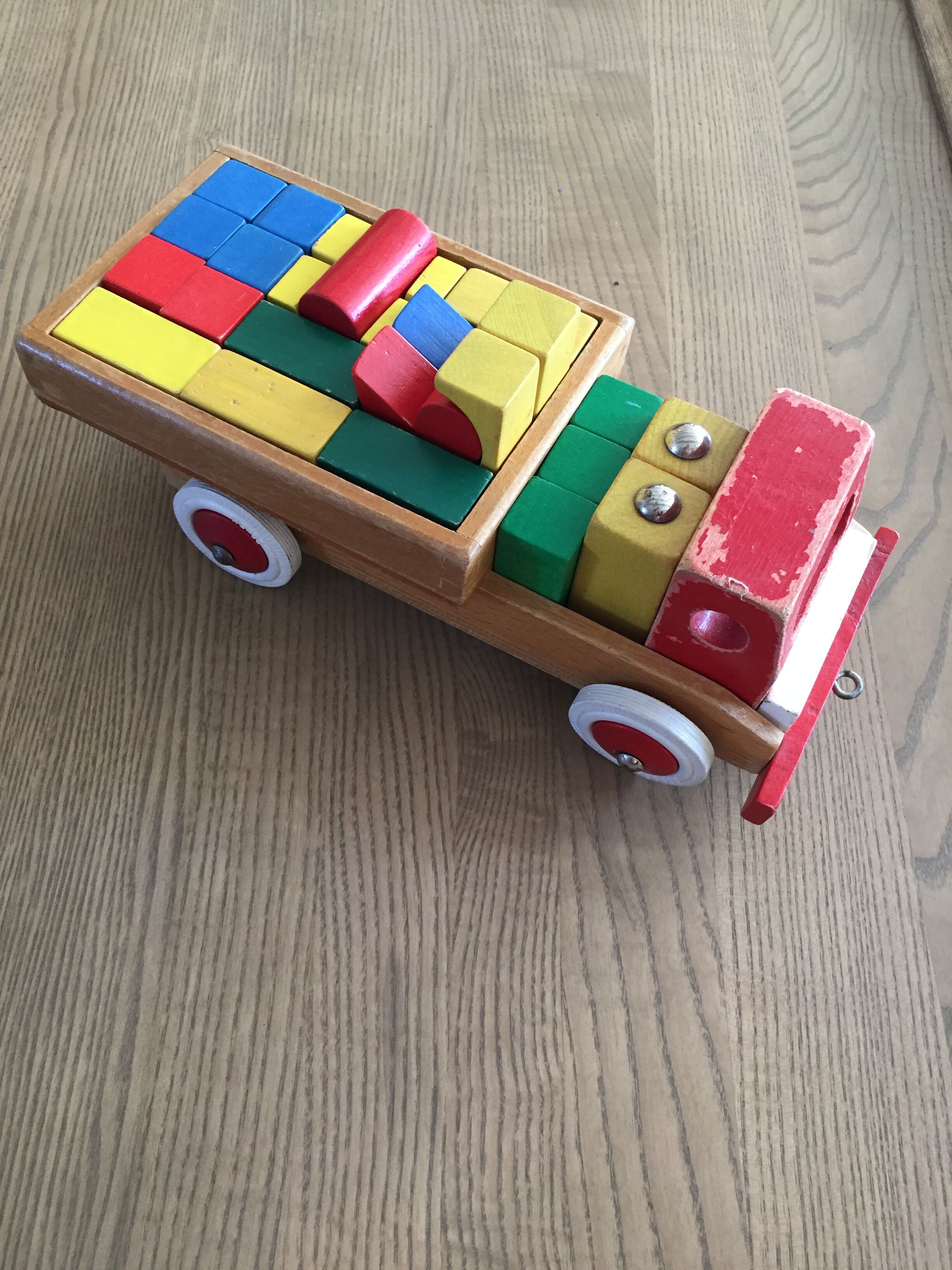 Vintage wooden educational games (truck & tablet)