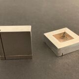 6 square silver metal knives with AVM Paris punch