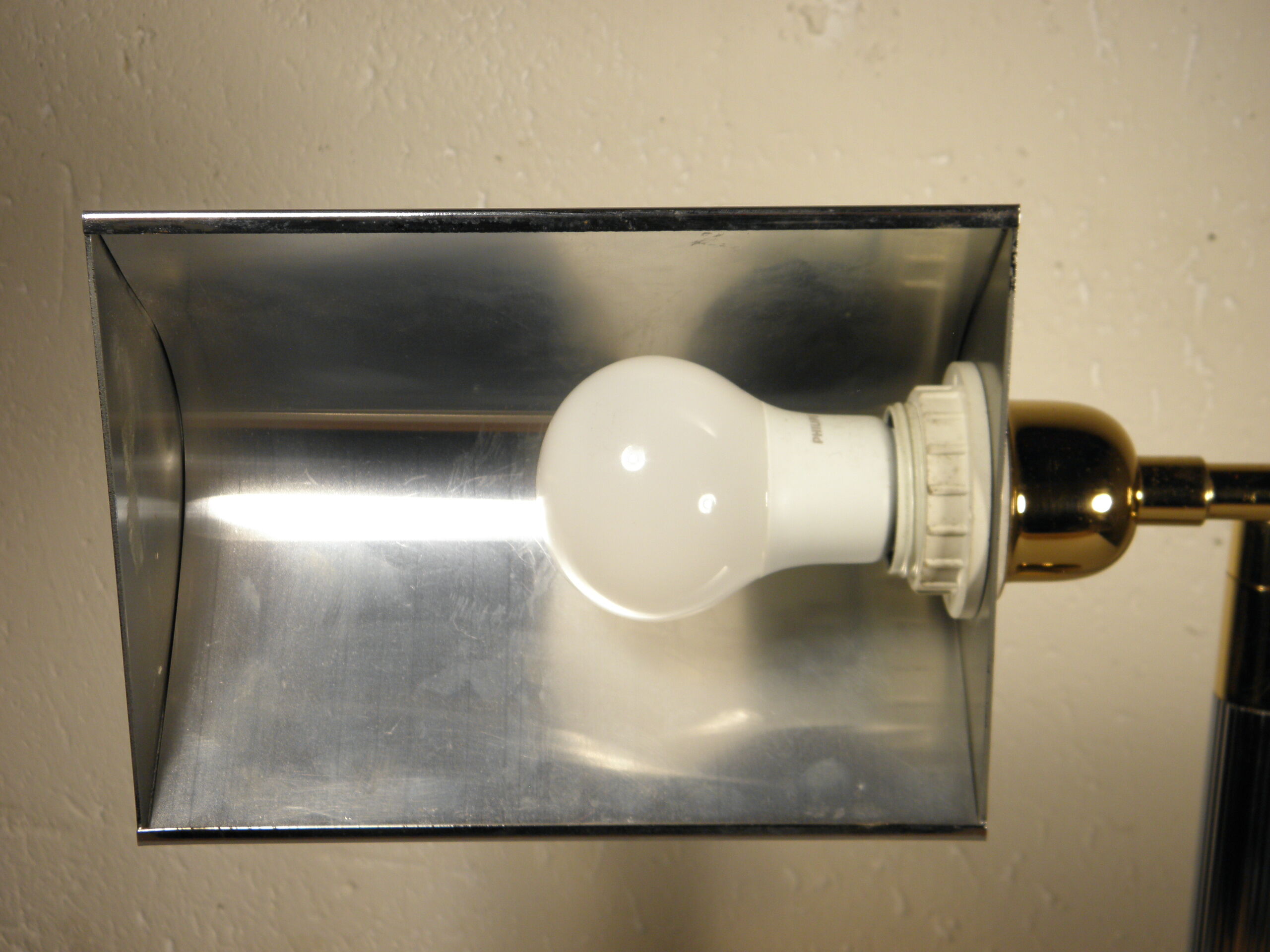 Desk lamp chrome and gold