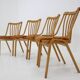 Ensemble des années 1970 de quatre chaises de salle à manger Antonin Suman par Ton, Tchécoslovaquie