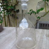 Frosted engraved crystal decanter