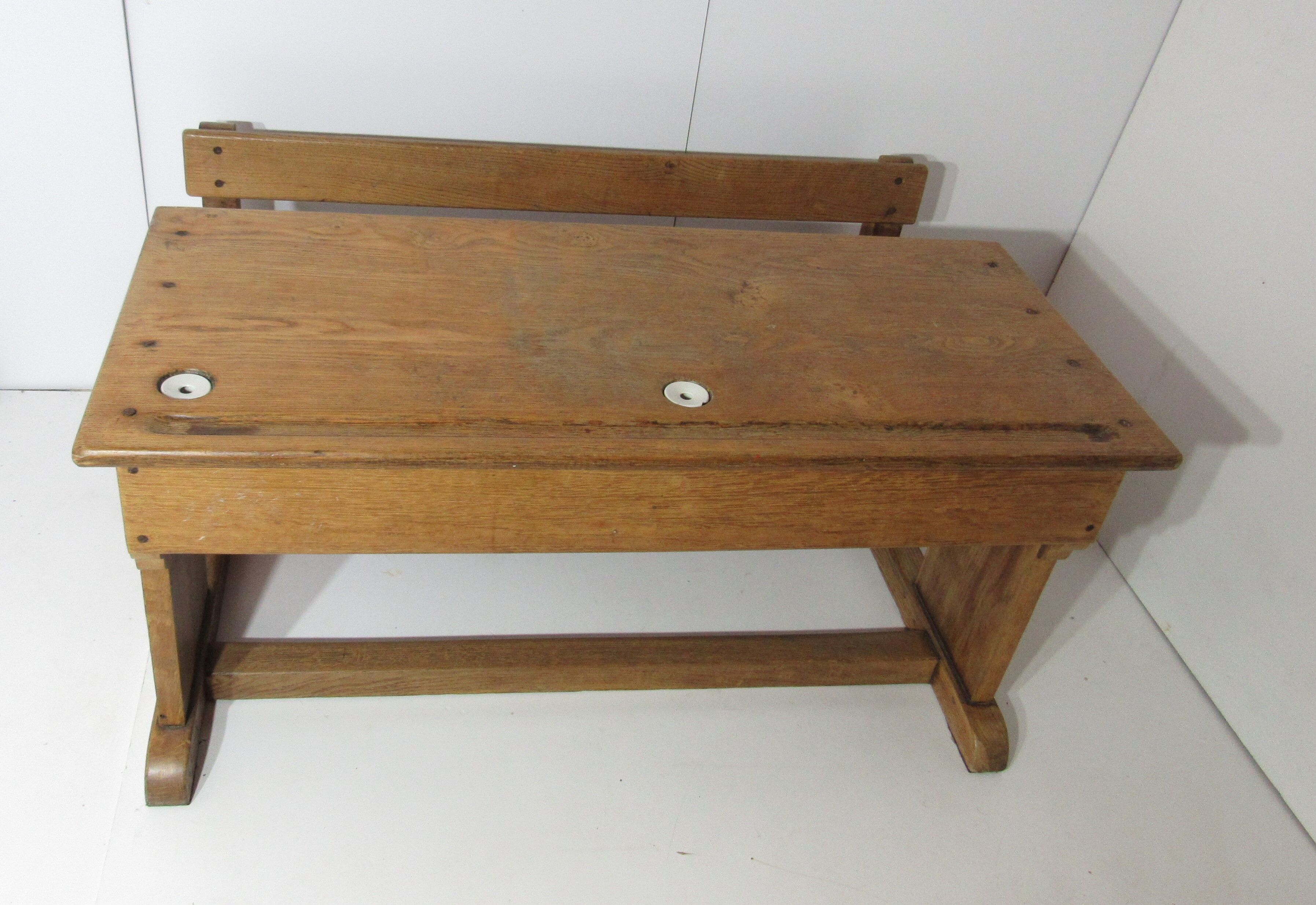 Light oak school desk