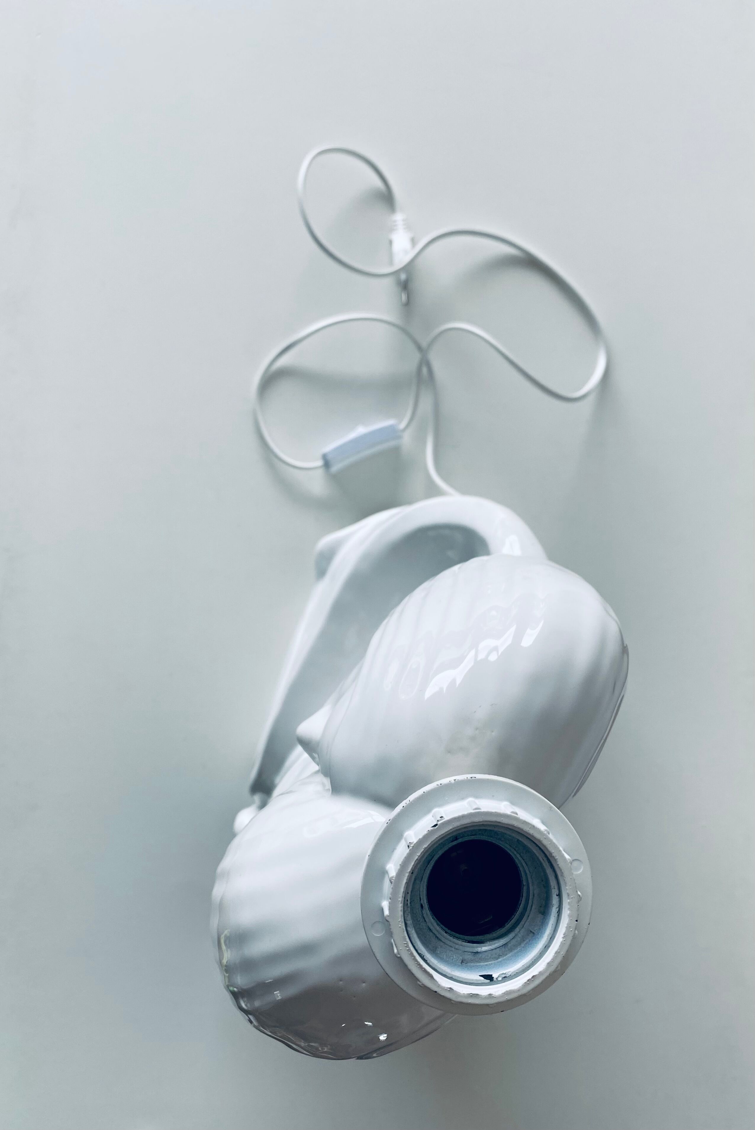 Ceramic entwined couple lamp