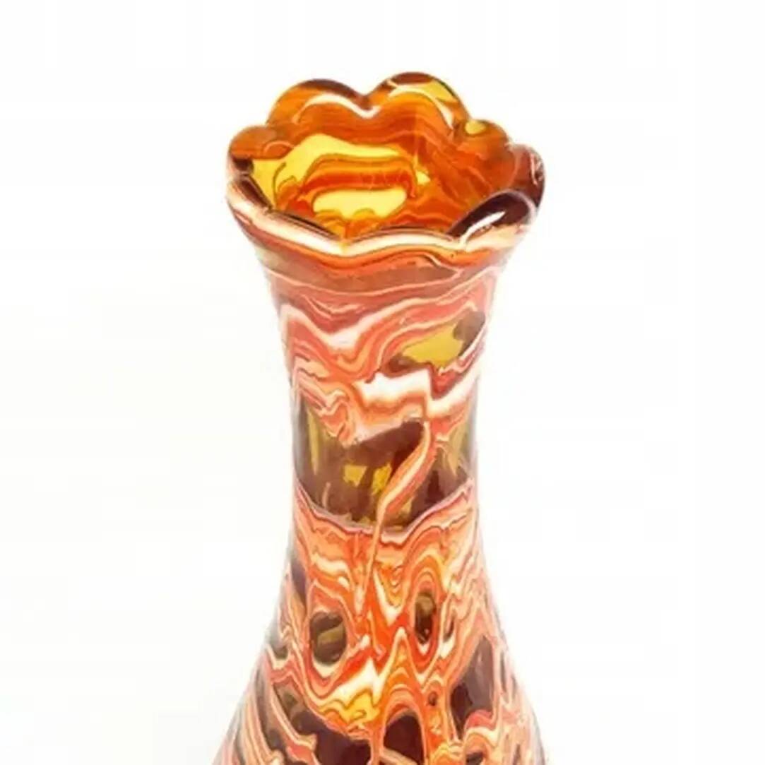 Mid-century modern vase, soda glass, designed by J.S. Drost, Ząbkowice, Poland, 1970s