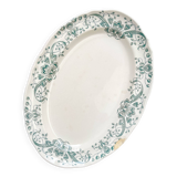Antique oval dish from Terre de Fer "Figuig" – Longchamp 19th century