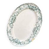 Plat oval Ancien Terre de Fer "Figuig" – Longchamp XIXe