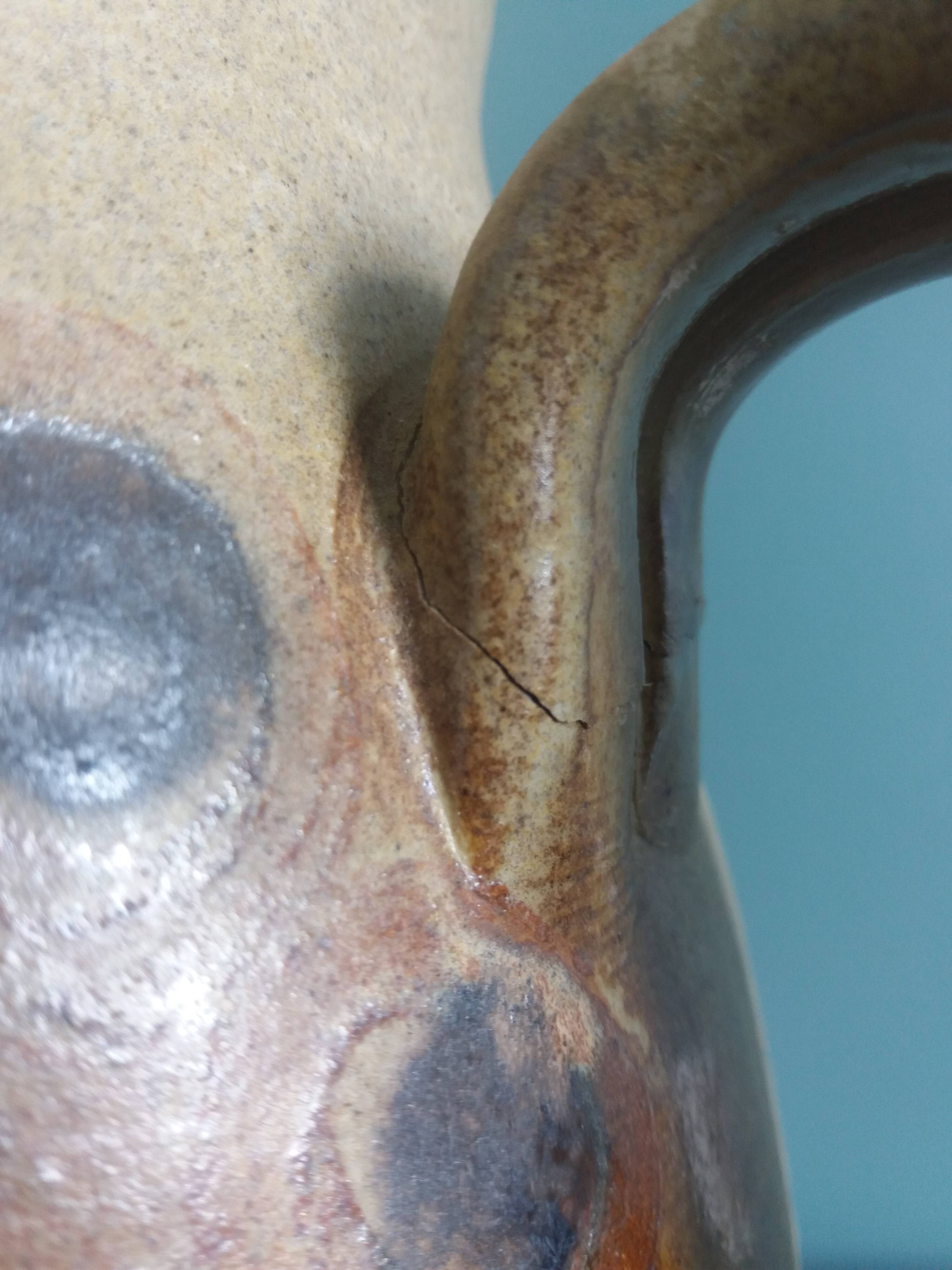 30 cm pitcher vase signed Jean-Claude Courjault Keraluc