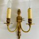 St Louis XVI gilded bronze wall lights with foliage and pine cone decorations