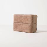 Coronado Leather Ottoman by Tobia Scarpa for B&B Italia, Italy, 1980s