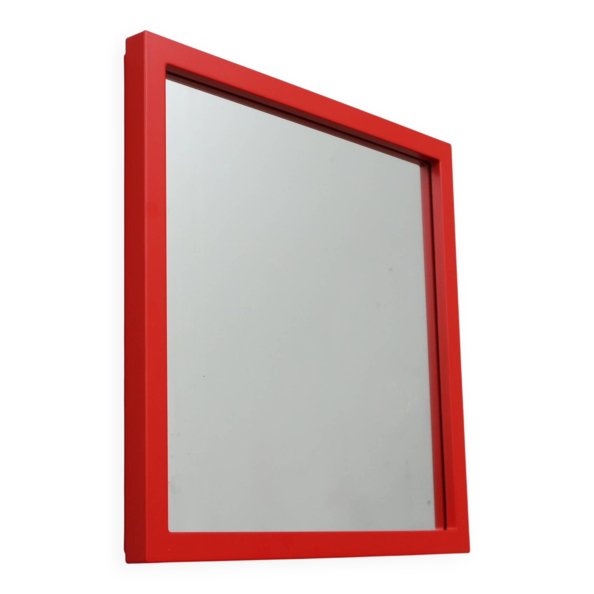 1970s Anna Castelli Ferrieri for Kartell Mod. 4727 Red Mirror