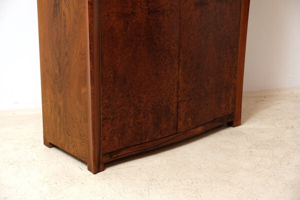 Cabinet en palissandre et bois de ronce 1930/1940