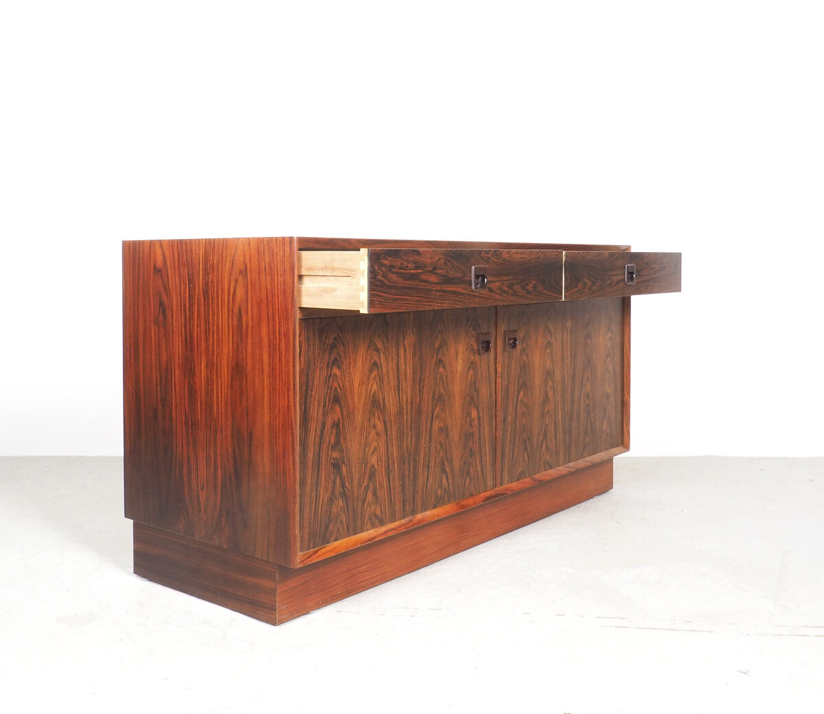 Danish design rosewood sideboard with display cabinet from Brouer, 1960s