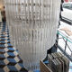 Monumental chandelier of art deco style in metal & crystal