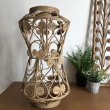 VINTAGE PEACOCK RATTAN SUSPENSION