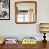Vintage 70s pine mirror