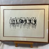 Walk- signed silkscreen printing