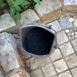 Vintage galvanized zinc charcoal bucket conical shape Dimension: height -50cm- width -25cm-