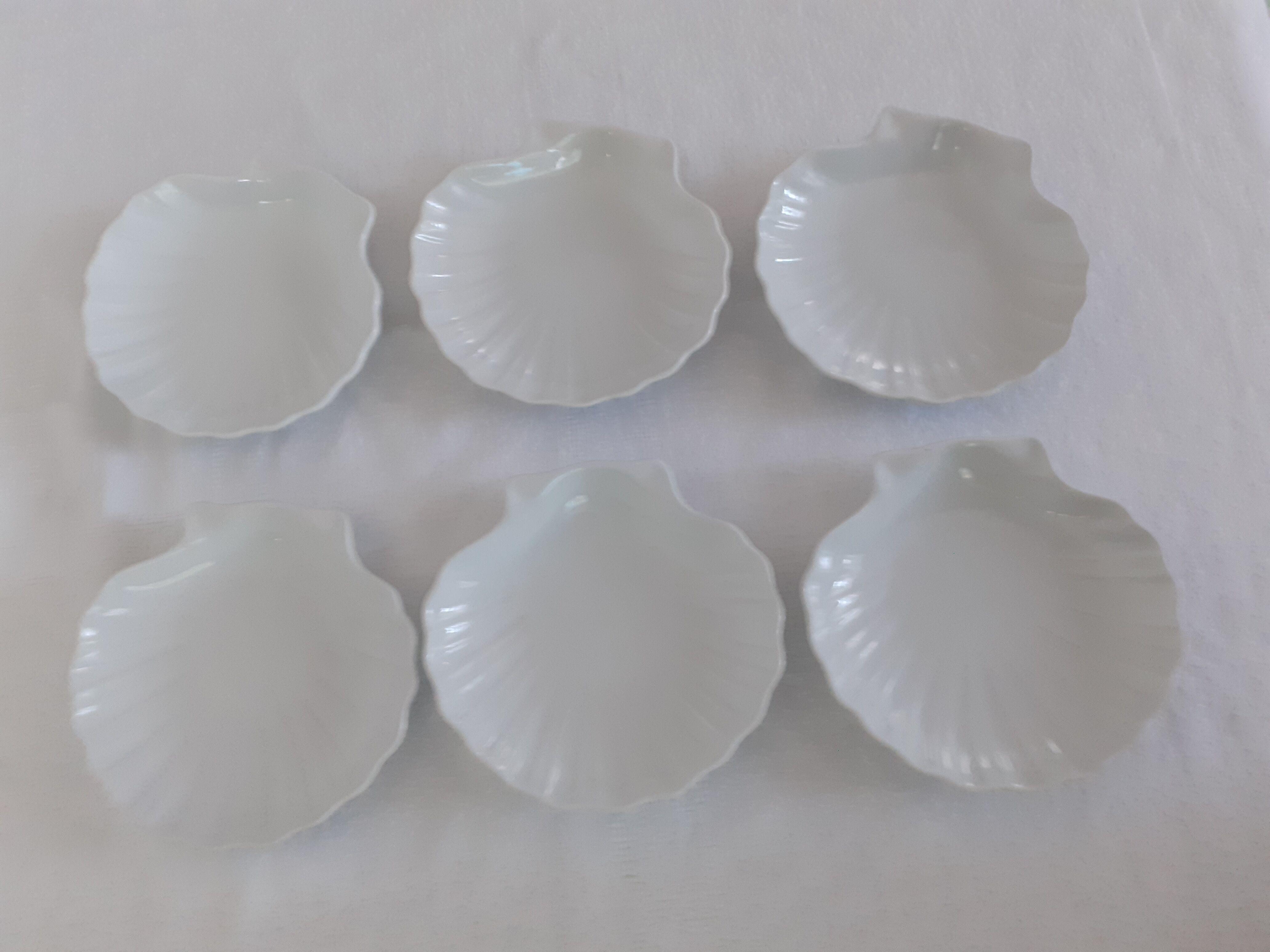 6 Raviers cups form shell Scallop porcelain oven Emile Henry culinary