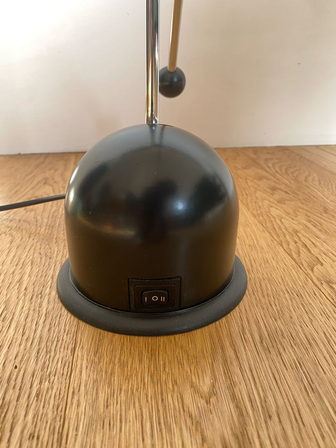 Desk lamp with black and chrome balance Massive vintage 80s