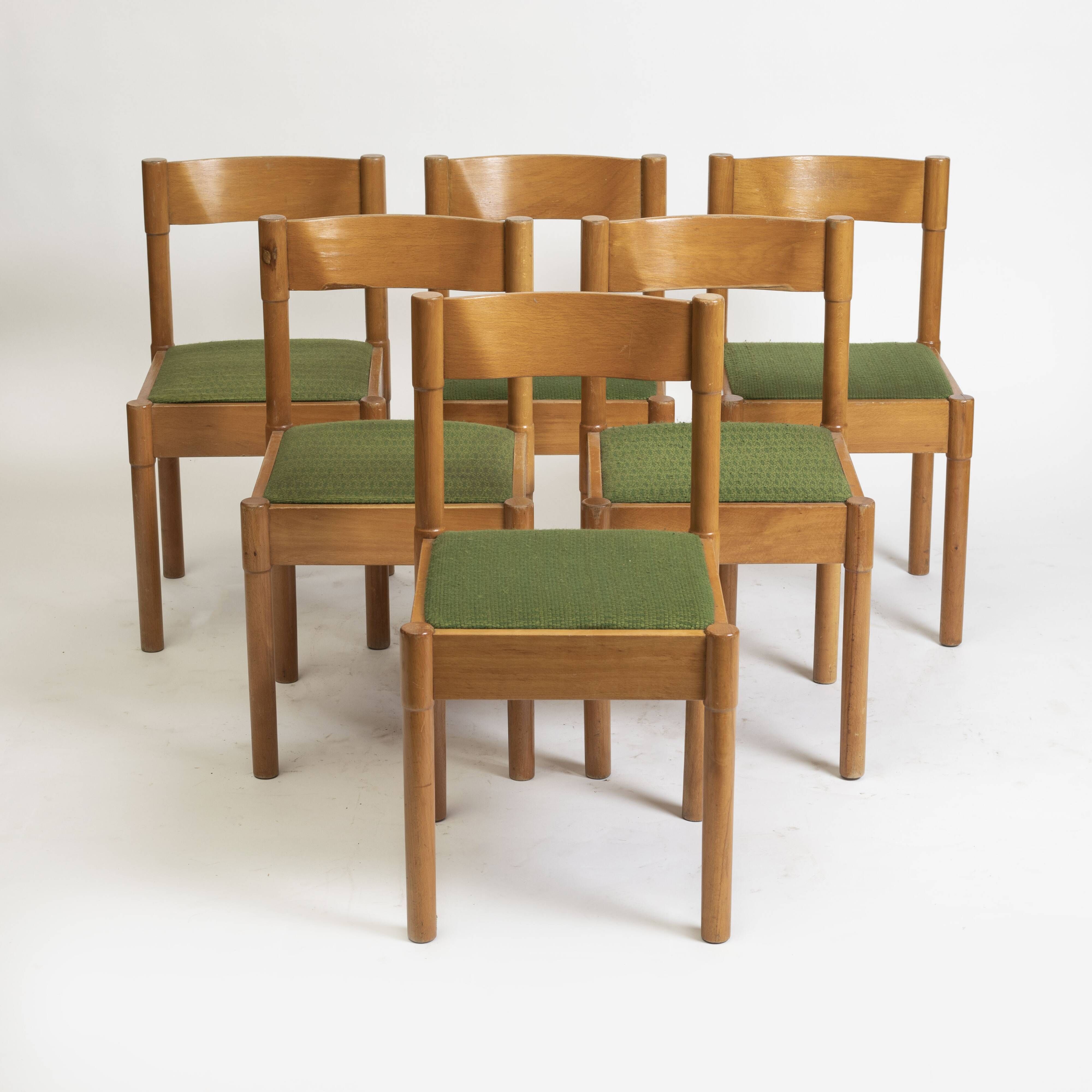 Set of 6 'Box' dining chairs in Magistretti style, Poland, 1970s