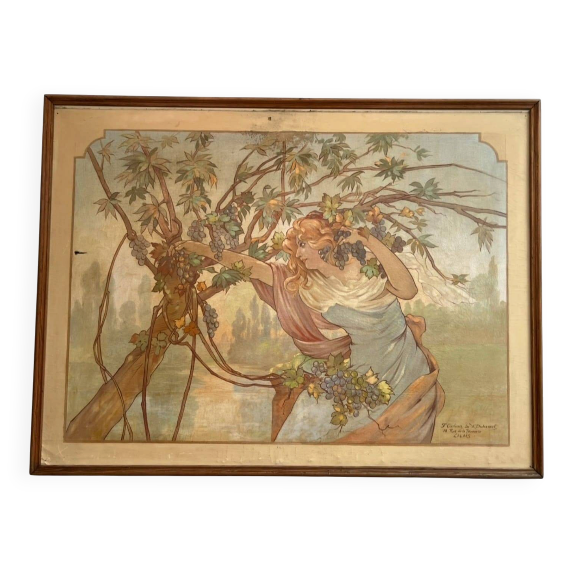 Large Decorative Panel Art. French Work by the Atelier Couteau & Duham.