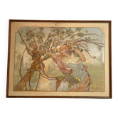Large Decorative Panel Art. French Work by the Atelier Couteau & Duham.