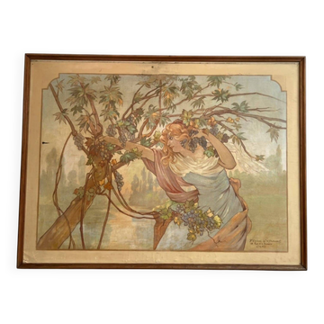 Large Decorative Panel Art. French Work by the Atelier Couteau & Duham.