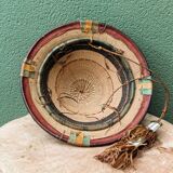 Lot de 3 chapeaux de paille et cuir, peuple Peul, Mali