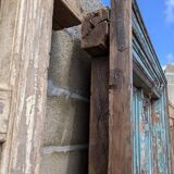 Ancienne porte indienne en teck massif