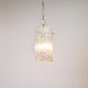 J.T. Kalmar Vienna Midcentury Textured Ice Glass Tube Brass Pendant Lamp, Austria, 1950s