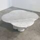 Italian postmodern scalloped Carrara marble coffee table, 1980s